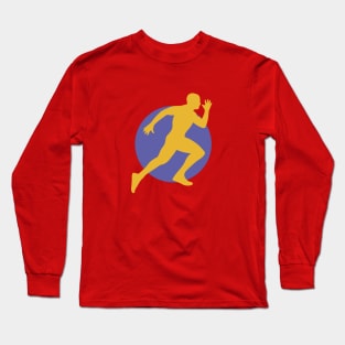 Runner on background Long Sleeve T-Shirt